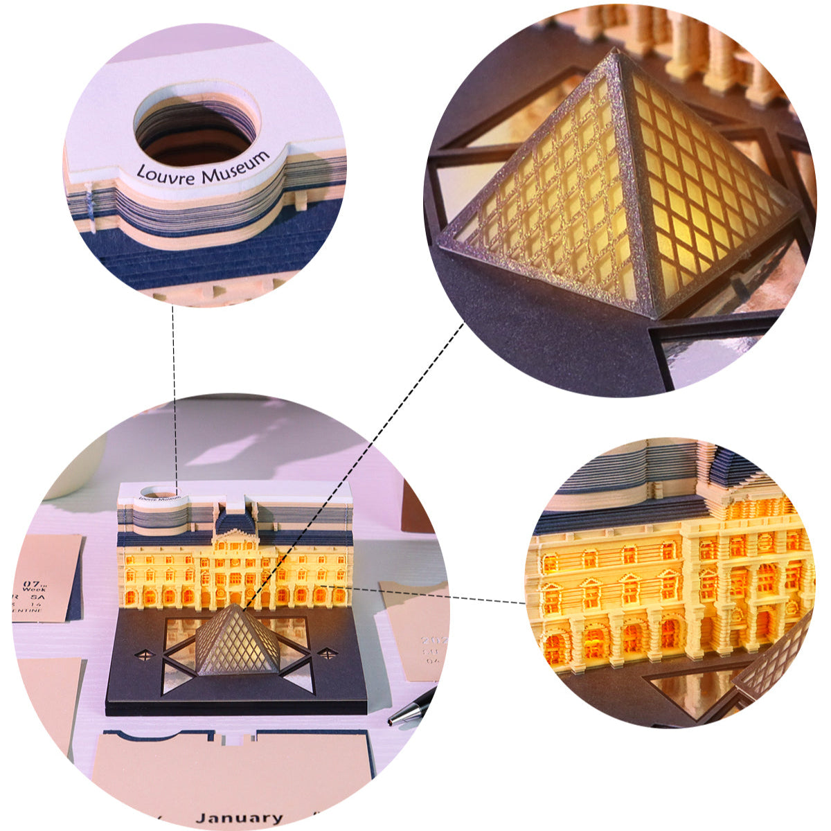 Louvre Museum (With Light & Calendar 2026)