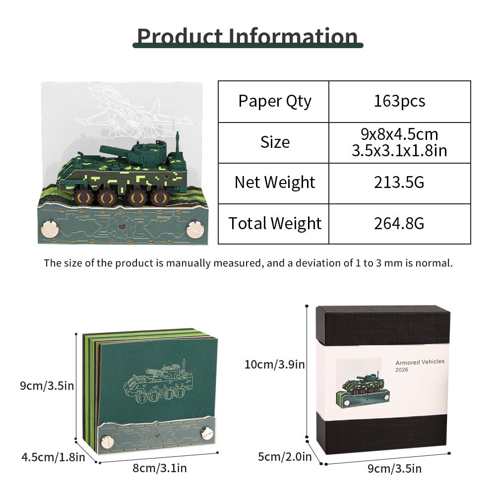 3D-Kalender 2026 – Gepanzerte Fahrzeuge