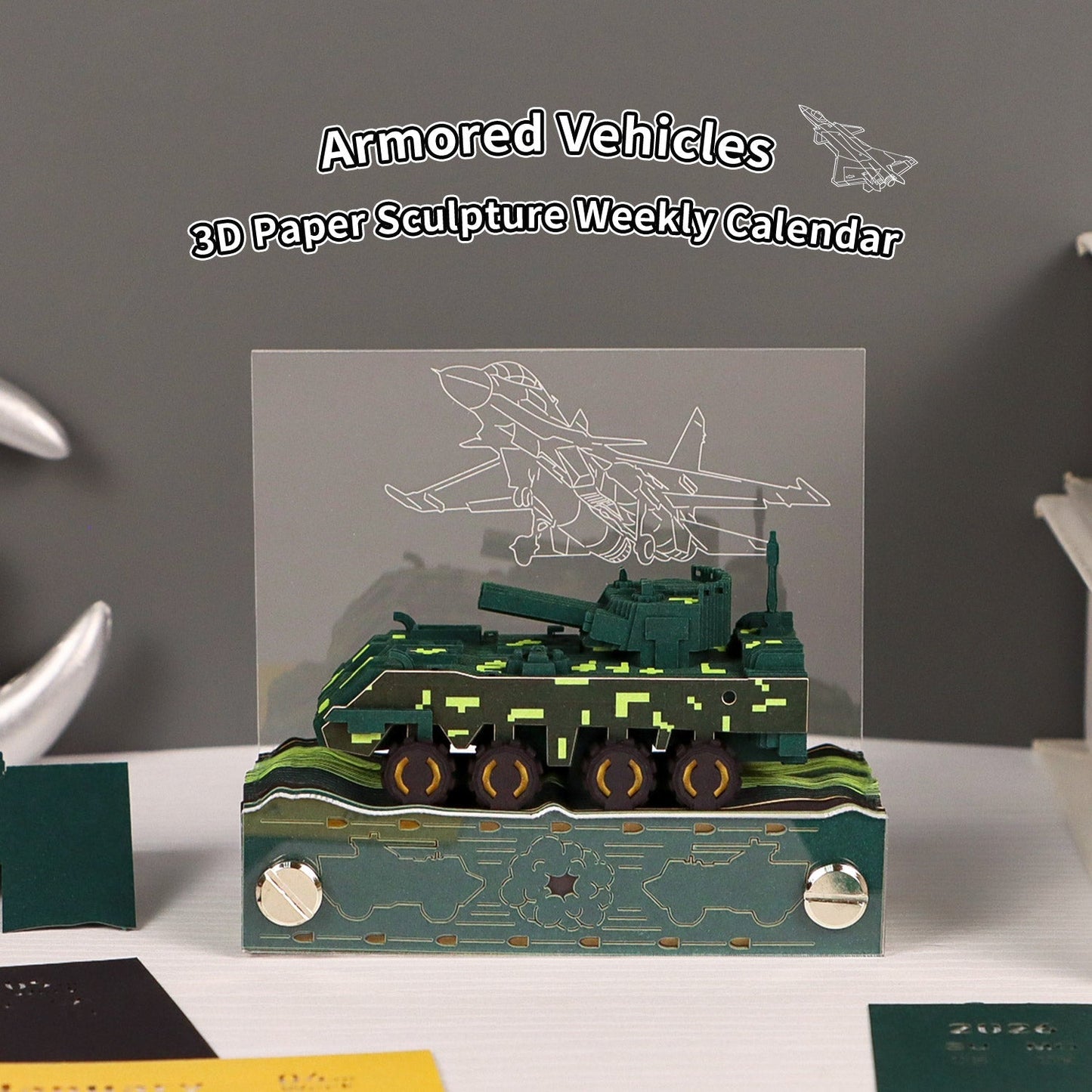 3D-Kalender 2026 – Gepanzerte Fahrzeuge