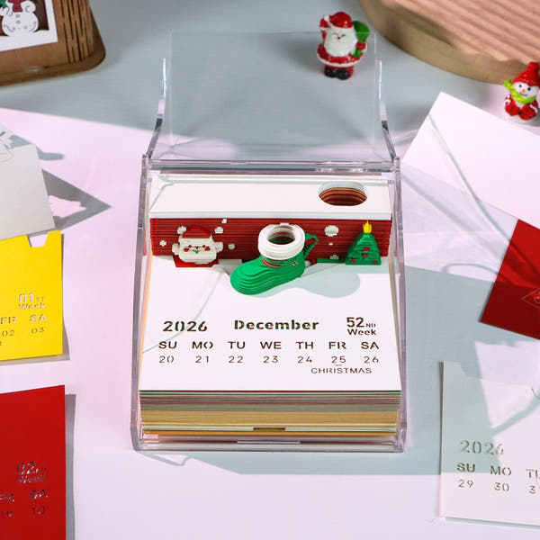 3D Calendar 2026 - Christmas Cup