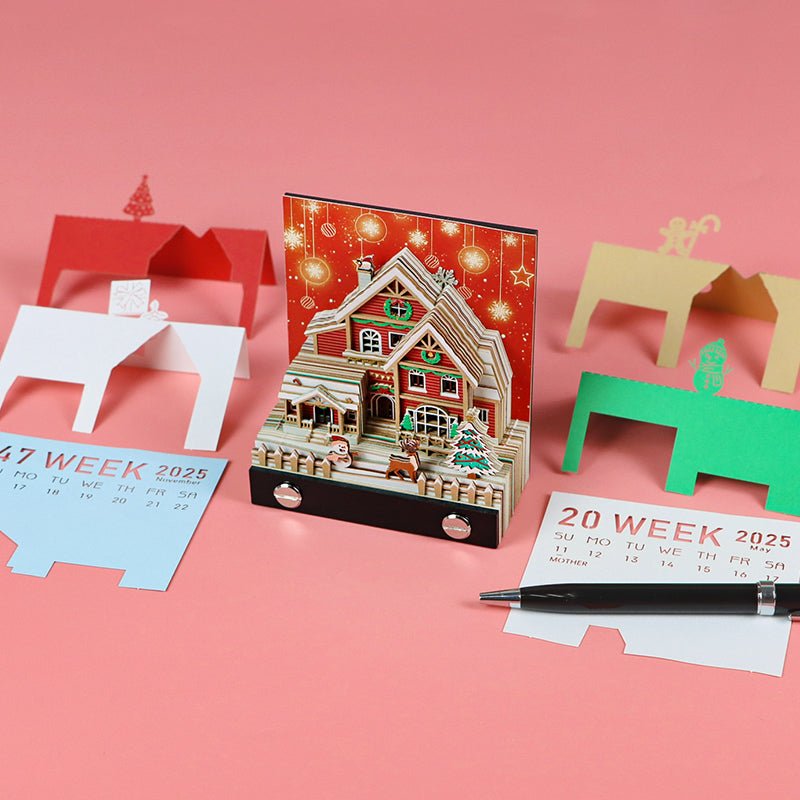 3D Calendar 2026 - Christmas Snow House