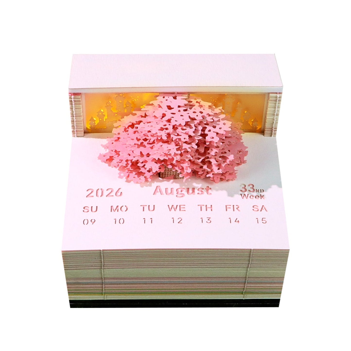 3D Calendar 2026 - Floral Tree Island