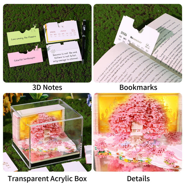 3D Calendar 2026 - Floral Tree Island