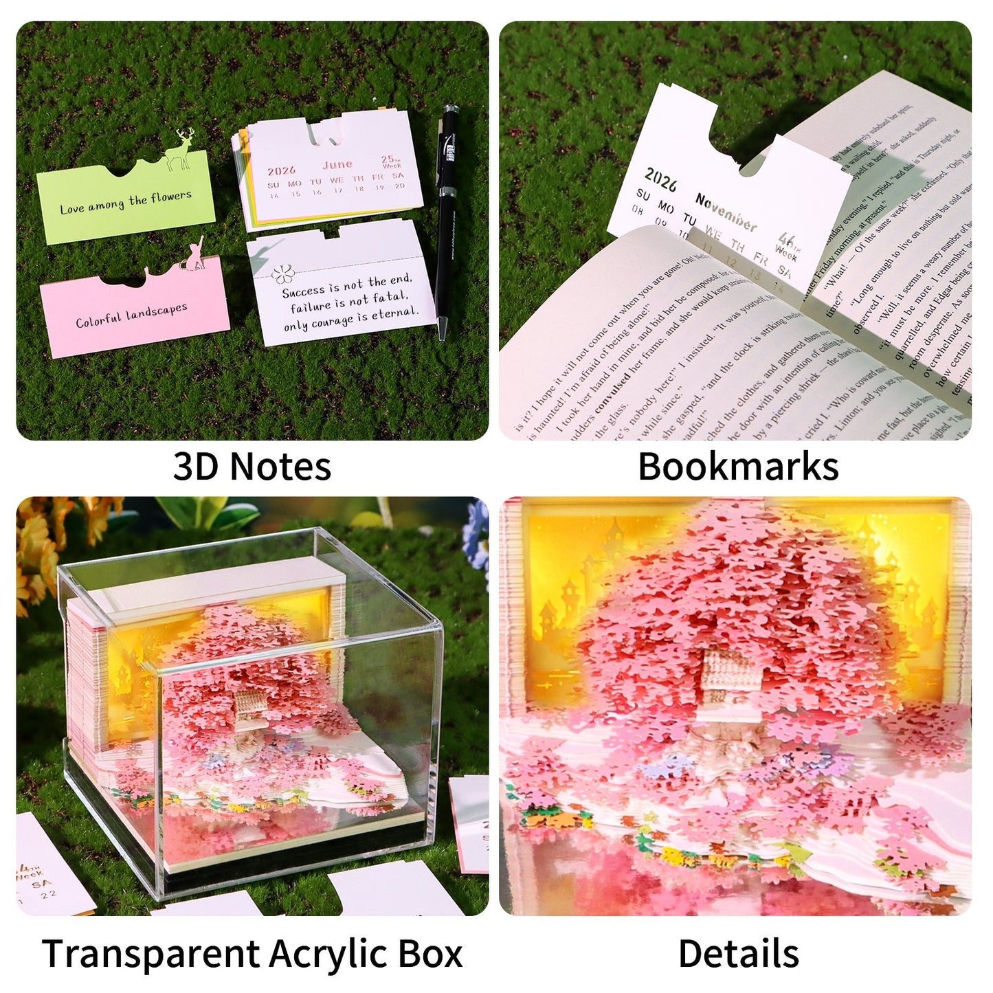 3D Calendar 2026 - Floral Tree Island