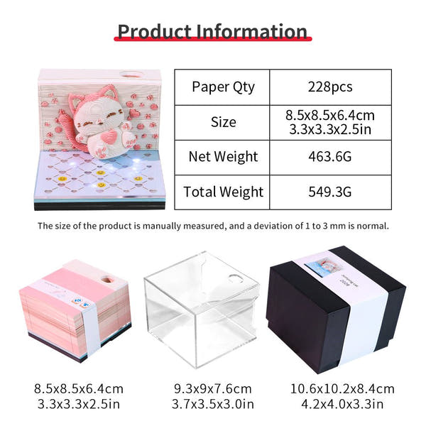 3D-Kalender 2026 – Springende Katze