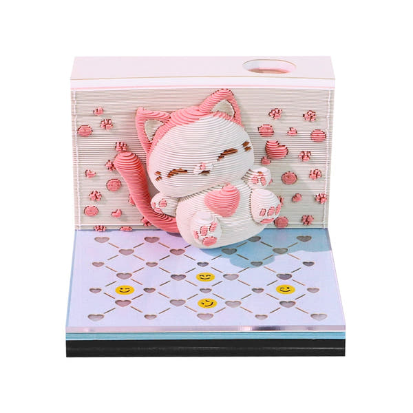 3D-Kalender 2026 – Springende Katze