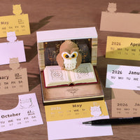 3D Calendar 2026 - Magic Owl