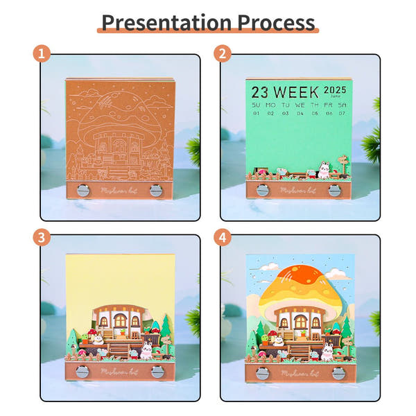 3D-Kalender 2026 - Pilzhütte