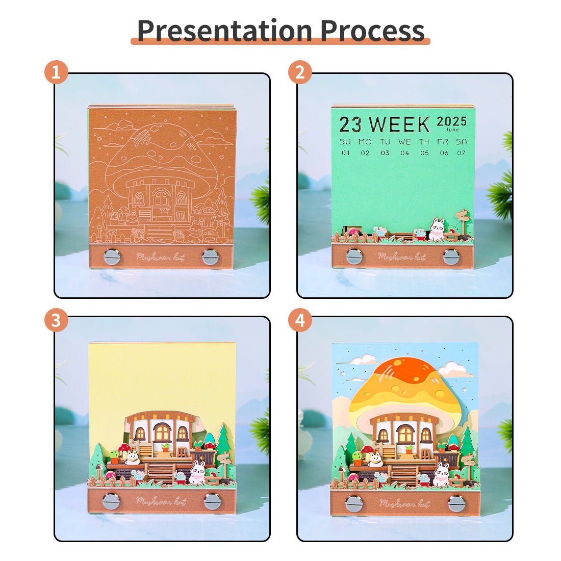 3D-Kalender 2026 - Pilzhütte