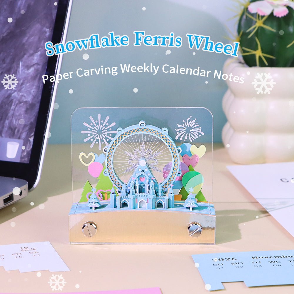 3D Calendar 2026 - Snowflake Ferris Wheel