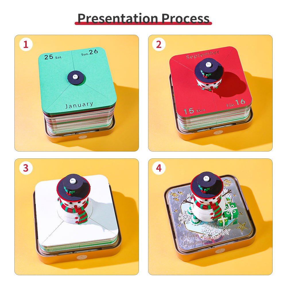 3D Calendar 2026 - Snowman