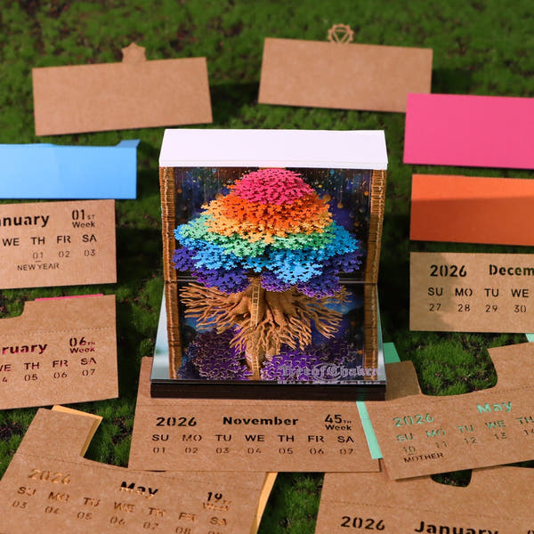 3D-Kalender 2026 – Chakra-Baum