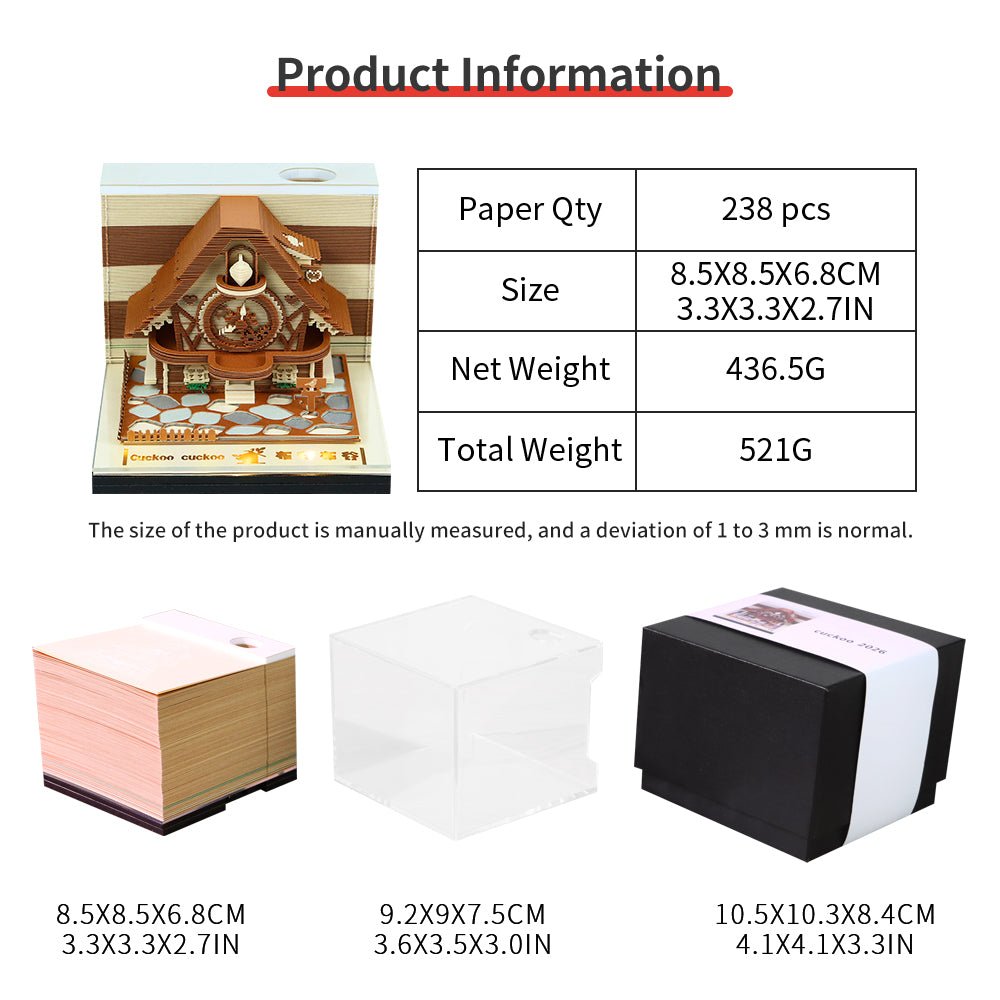 3D Calendar 2026 - Cuckoo
