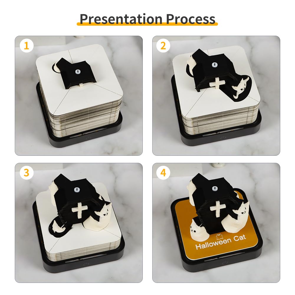 3D-Kalender 2026 – Halloween-Katze