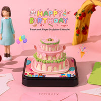 3D Calendar 2026 - Happy Birthday