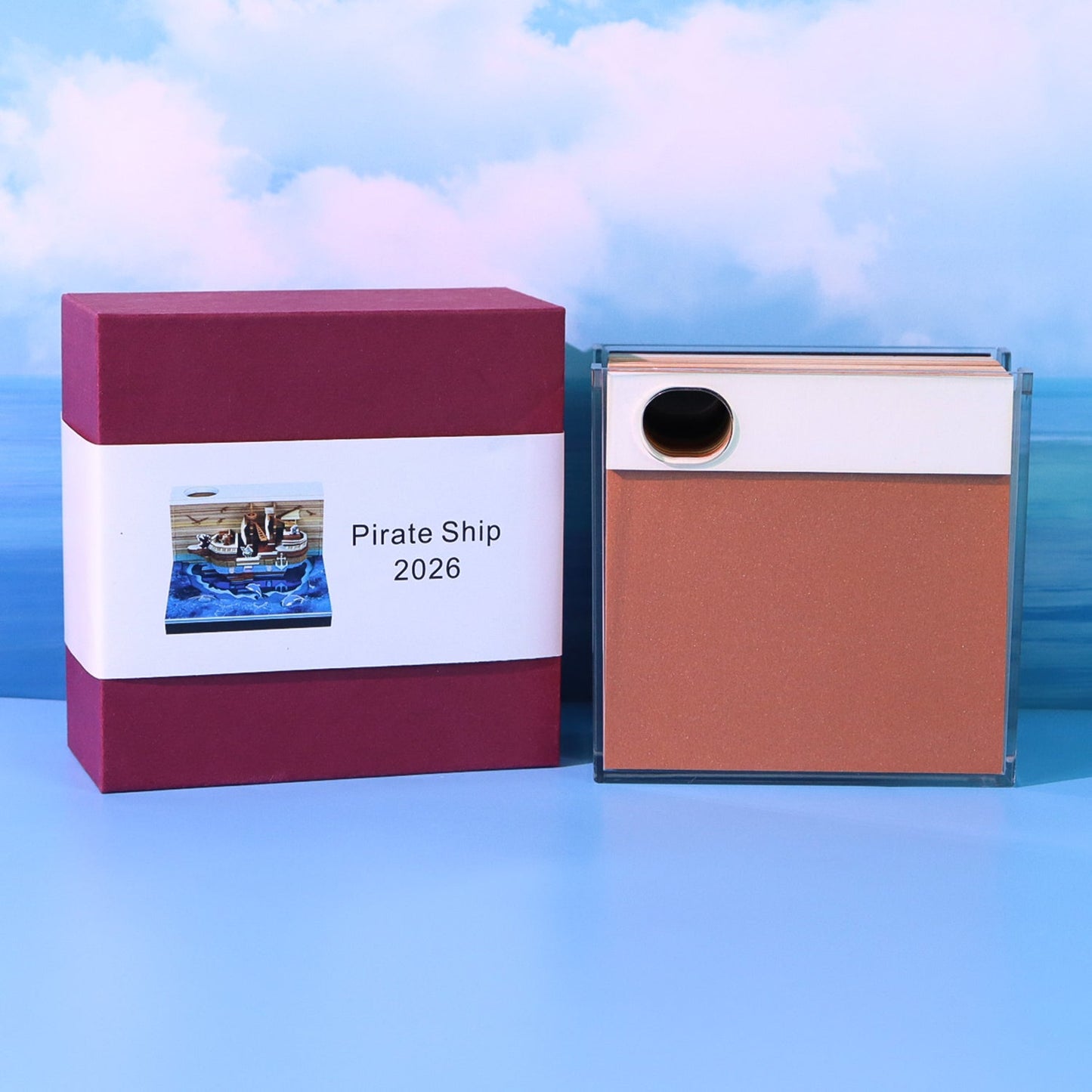 3D Calendar 2026 - Pirate Ship