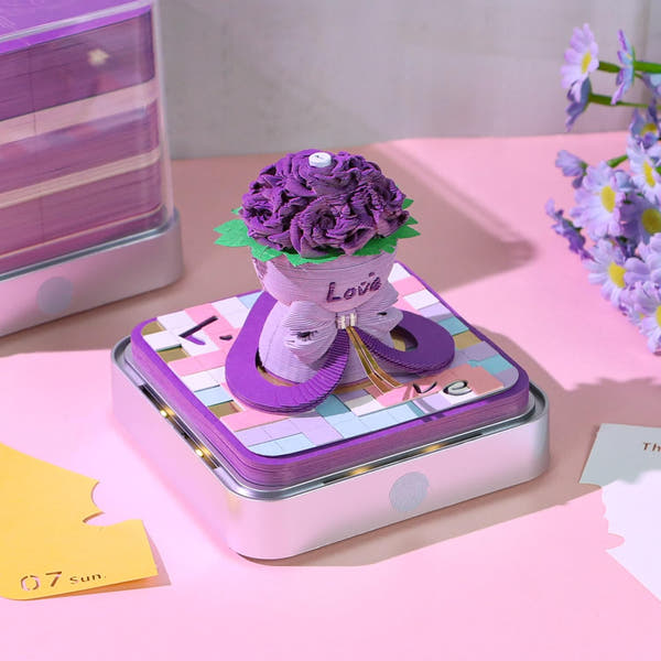 3D Calendar 2026 - Roses