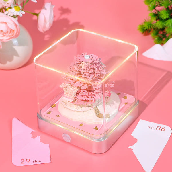 Rosa Baum (mit Licht) & Kalender 2026)