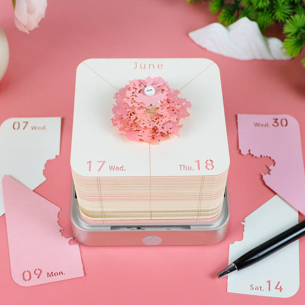 Rosa Baum (mit Licht) & Kalender 2026)