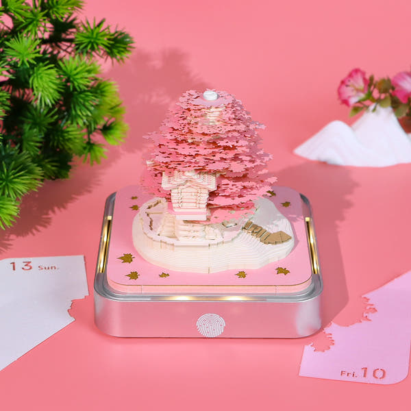 Rosa Baum (mit Licht) & Kalender 2026)