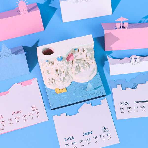 Santorini (With Light & Calendar 2026)